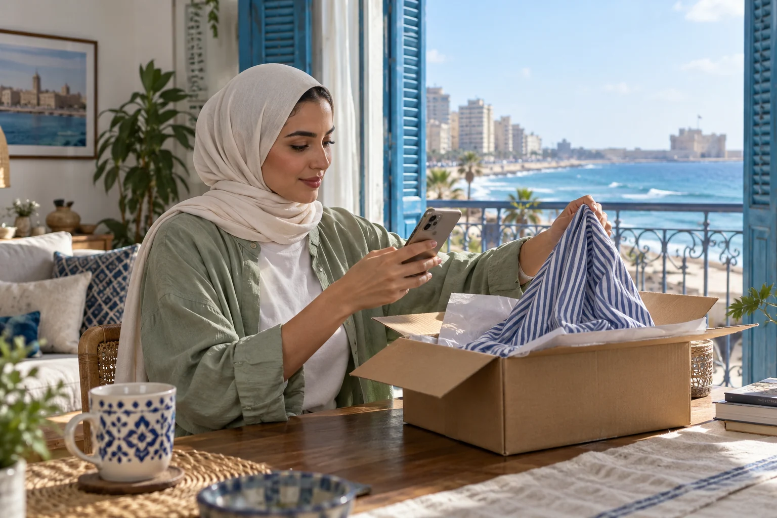 مشهد مصري واقعي يشرح عروض الإسكندرية